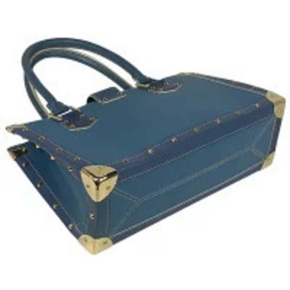 Louis Vuitton Fabulous Studded Handbag Blue Suhali Blue